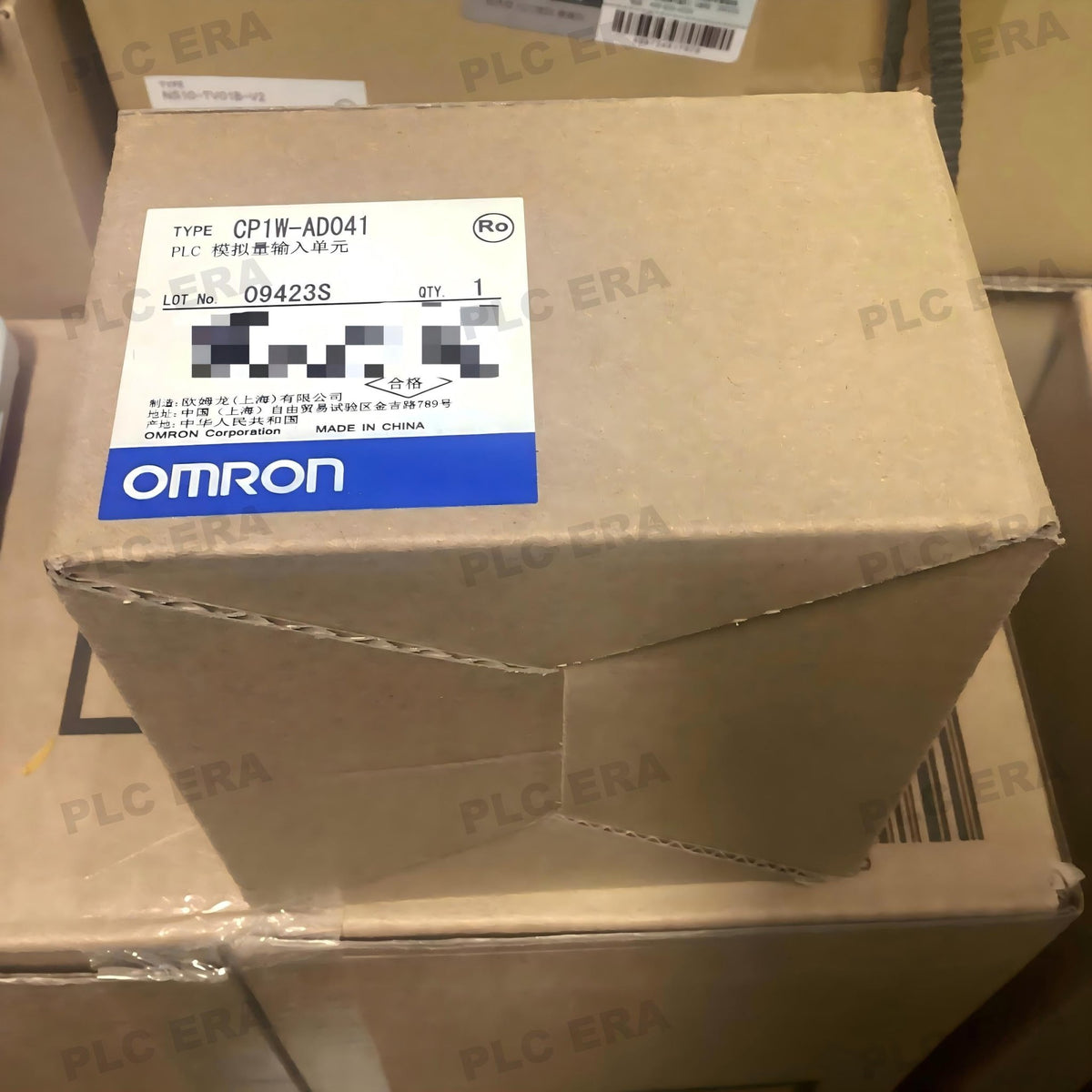 PLC ERA warehouse stocked with Original New Omron CP1W-AD041 and industrial automation modules ready for global shipping