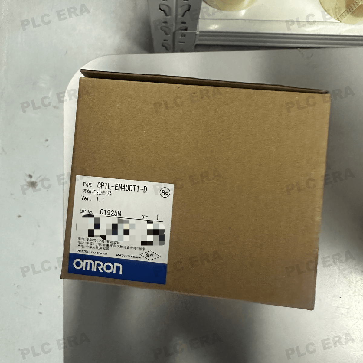PLC ERA warehouse stocked with Original New Omron CP2E-N60DT1-D and industrial automation modules ready for global shipping