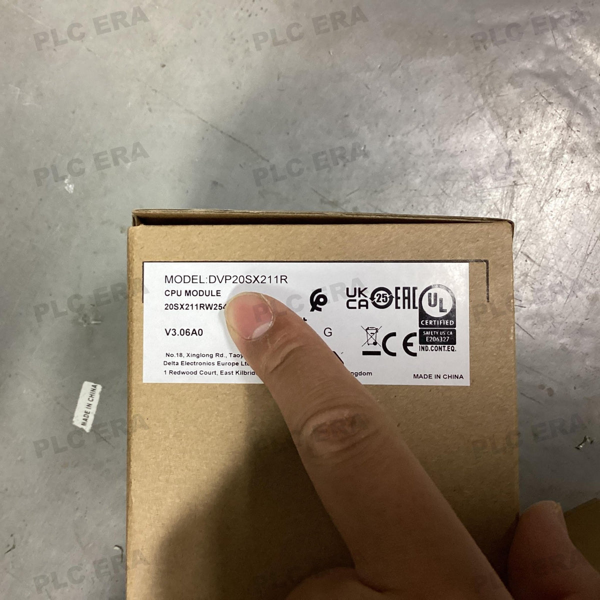 PLC ERA warehouse stocked with Original New Delta DVP20SX211R and industrial automation modules ready for global shipping