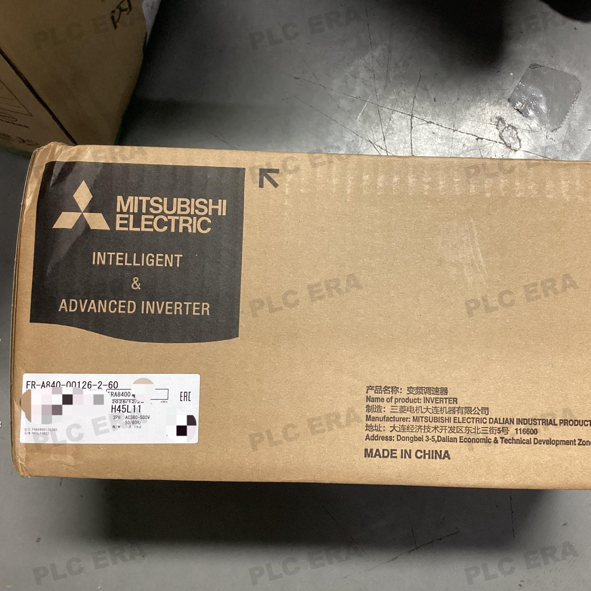 PLC ERA warehouse stocked with Original New Mitsubishi Electric FR-A840-00126-2-60 and industrial automation modules ready for global shipping