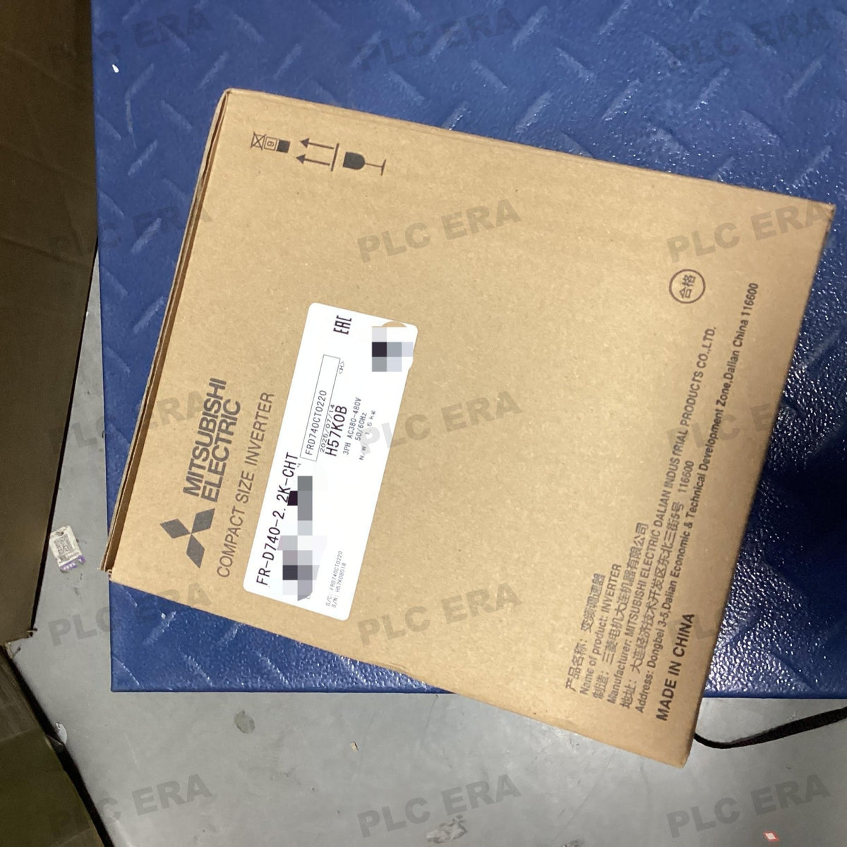 PLC ERA warehouse stocked with Original New Mitsubishi Electric FR-D740-2.2K-CHT and industrial automation modules ready for global shipping