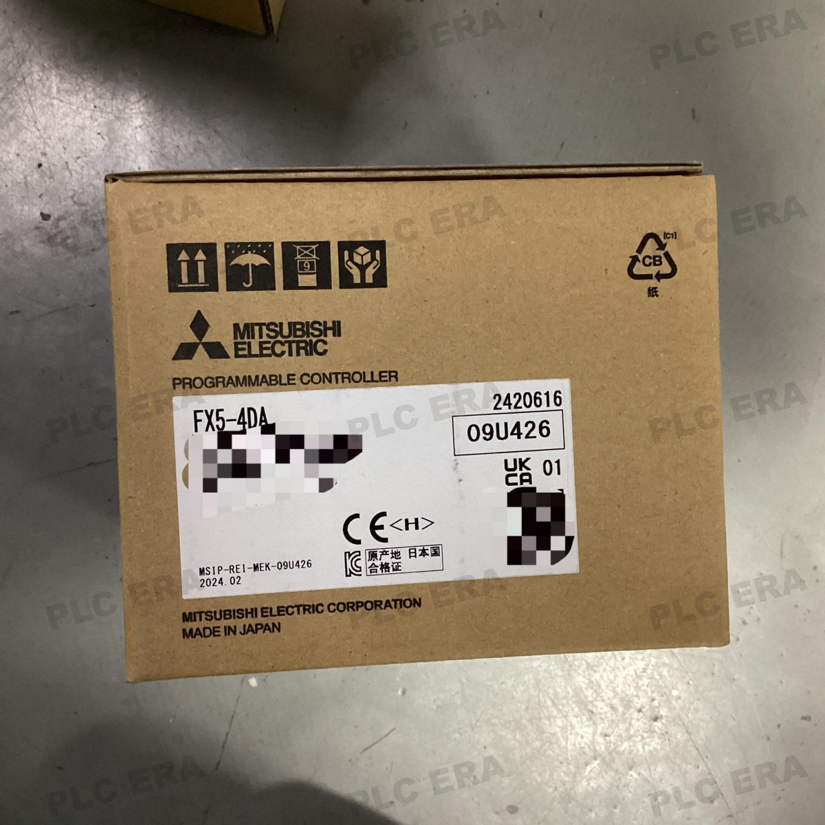 PLC ERA warehouse stocked with Original New Mitsubishi FX5-4DA and industrial automation modules ready for global shipping