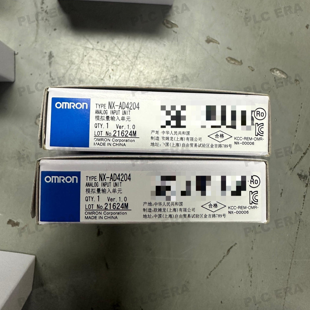 PLC ERA warehouse stocked with Original New Omron NX-AD4204 and industrial automation modules ready for global shipping