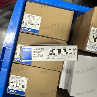 PLC ERA warehouse stocked with Original New Omron NX-PD1000 and industrial automation modules ready for global shipping