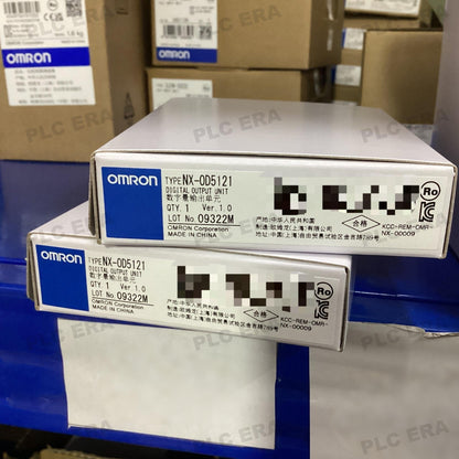 PLC ERA warehouse stocked with Original New Omron NX‑OD5121 and industrial automation modules ready for global shipping