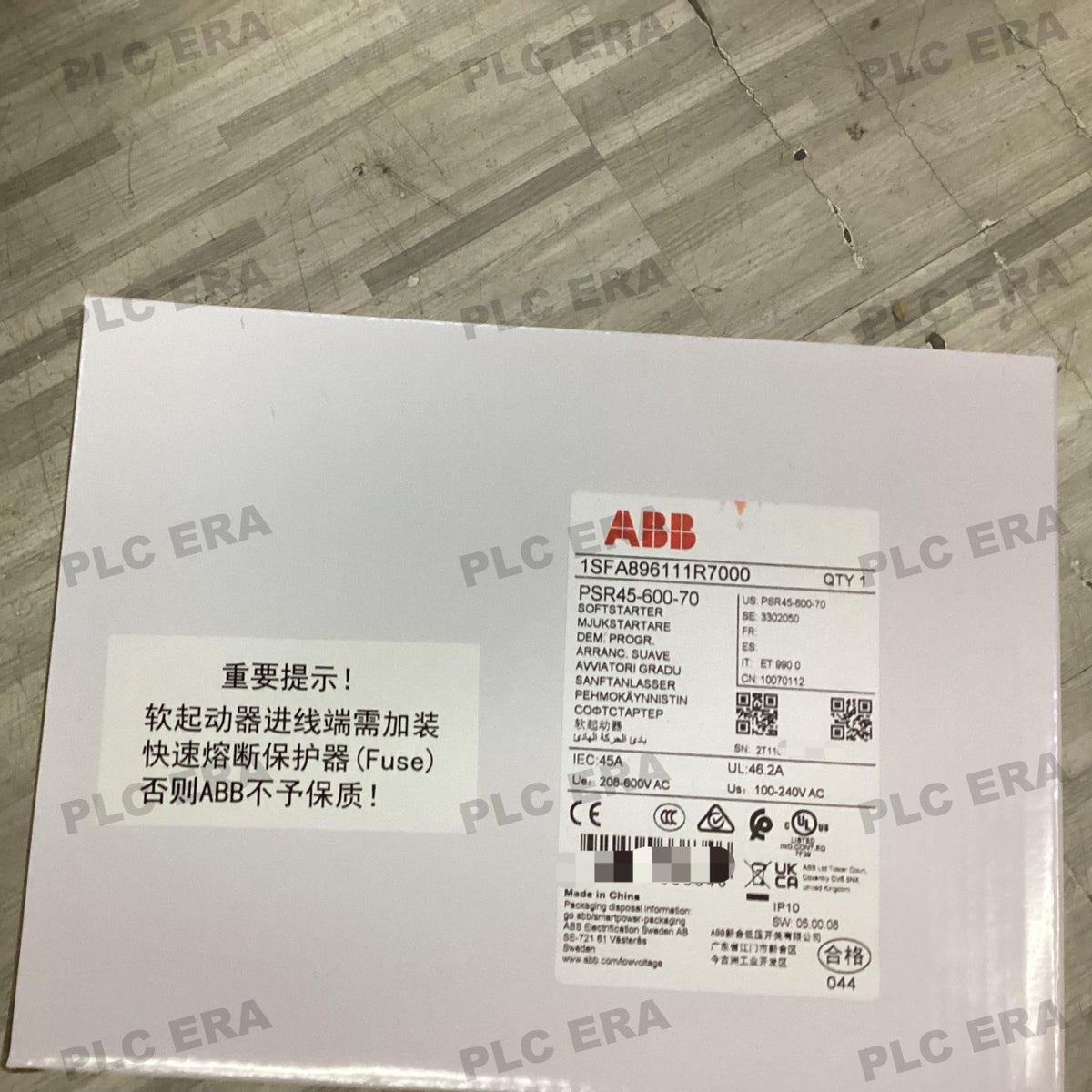 PLC ERA warehouse stocked with Original New ABB PSR45-600-70 and industrial automation modules ready for global shipping
