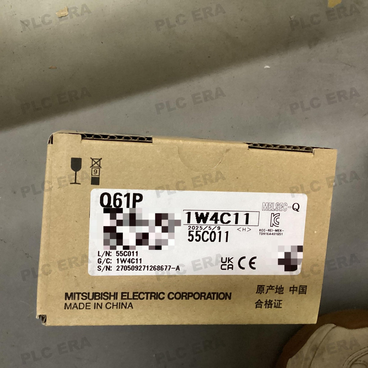 PLC ERA warehouse stocked with Original New Mitsubishi Q61P and industrial automation modules ready for global shipping