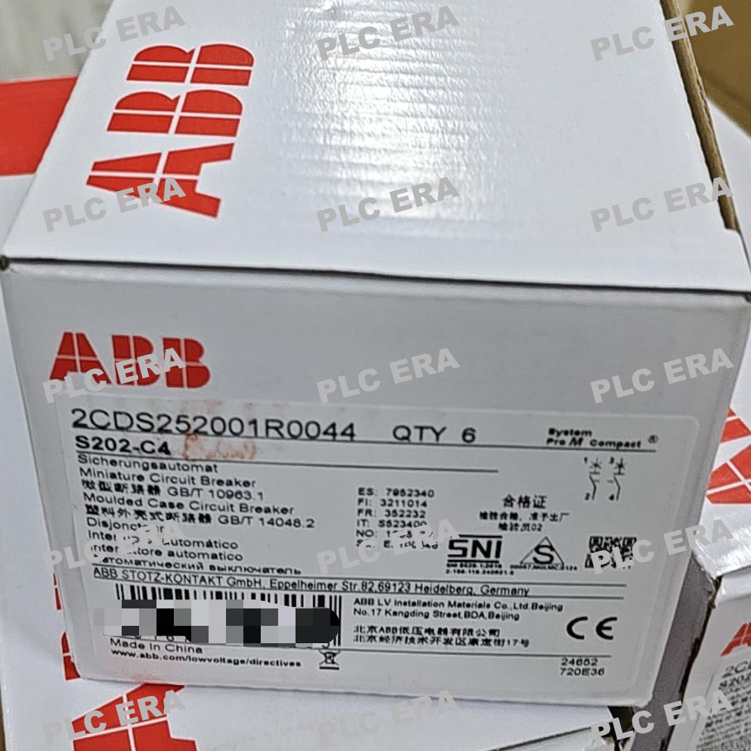 PLC ERA warehouse stocked with Original New ABB S202-C4 and industrial automation modules ready for global shipping