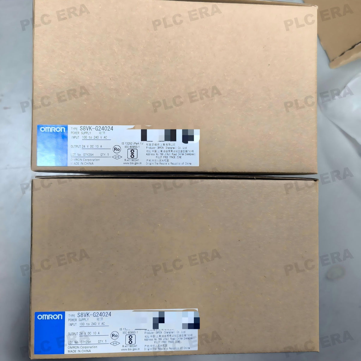 PLC ERA warehouse stocked with Original New Omron S8VK-G24024 and industrial automation modules ready for global shipping