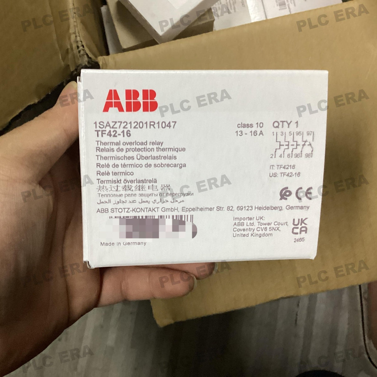 PLC ERA warehouse stocked with Original New ABB TF42-16 and industrial automation modules ready for global shipping