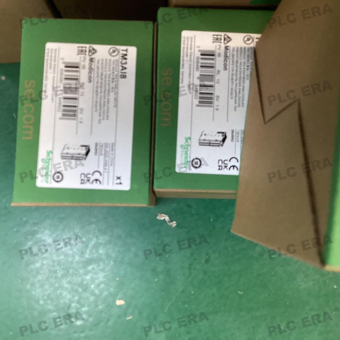 PLC ERA warehouse stocked with Original New Schneider Electric TM3AI8 and industrial automation modules ready for global shipping