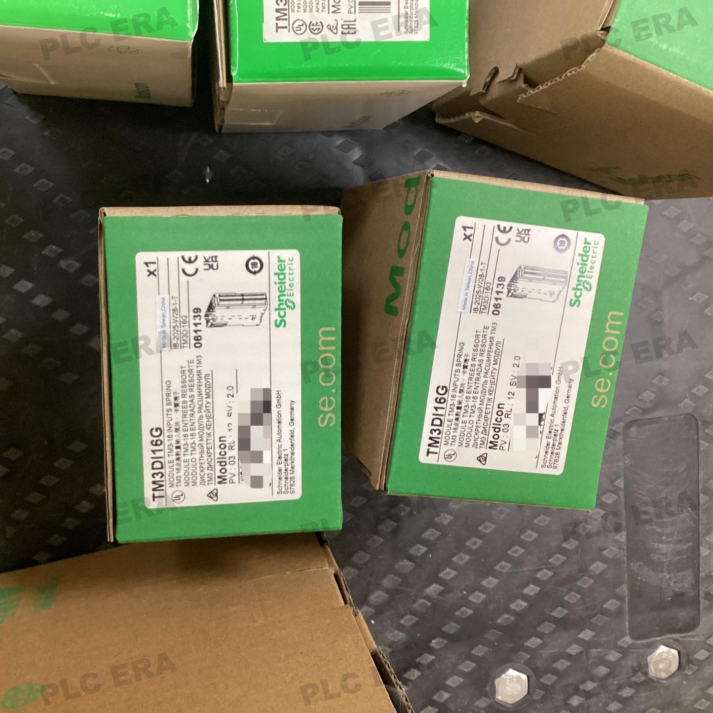 PLC ERA warehouse stocked with Original New Schneider Electric TM3DI16G and industrial automation modules ready for global shipping