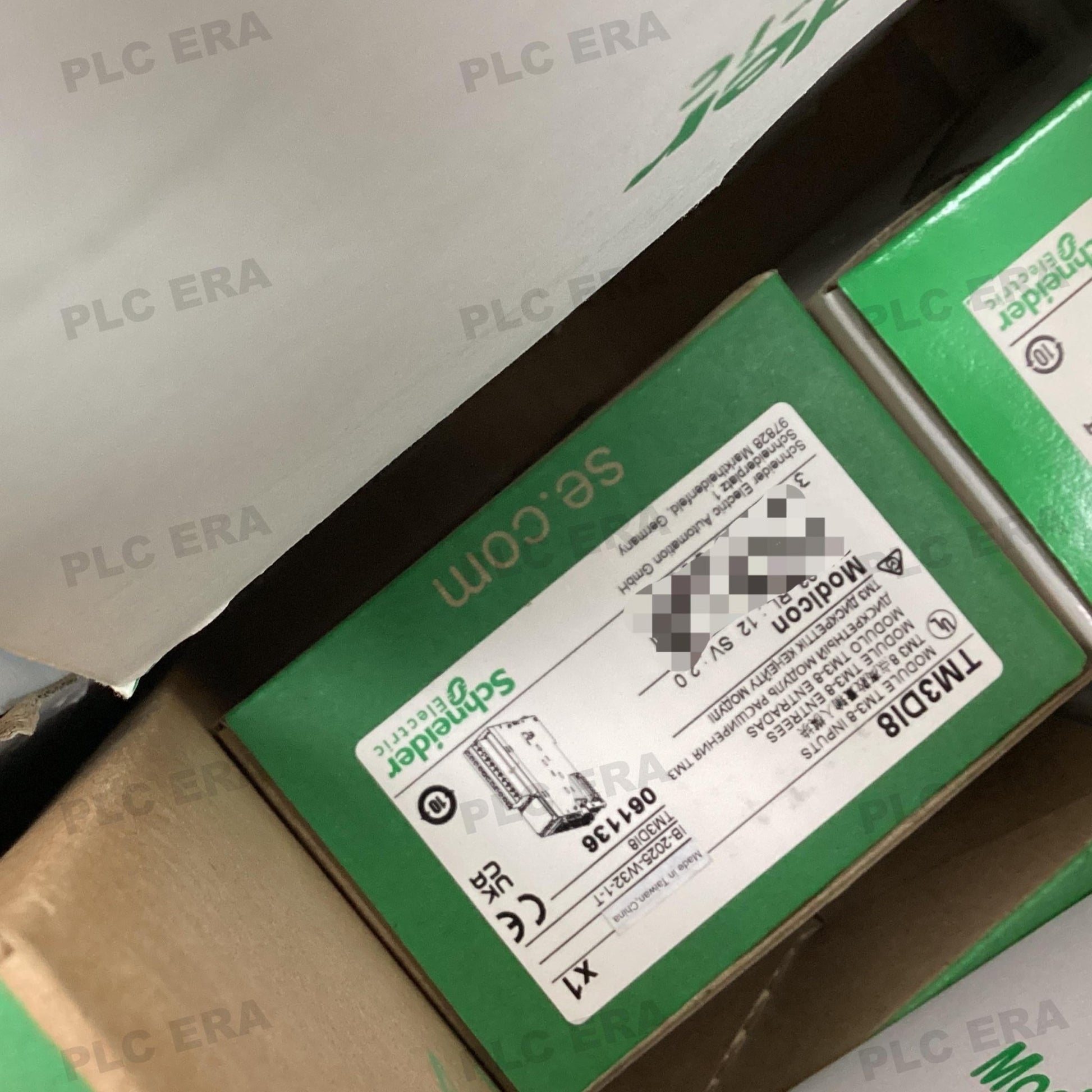 PLC ERA warehouse stocked with Original New Schneider Electric TM3DI8 and industrial automation modules ready for global shipping
