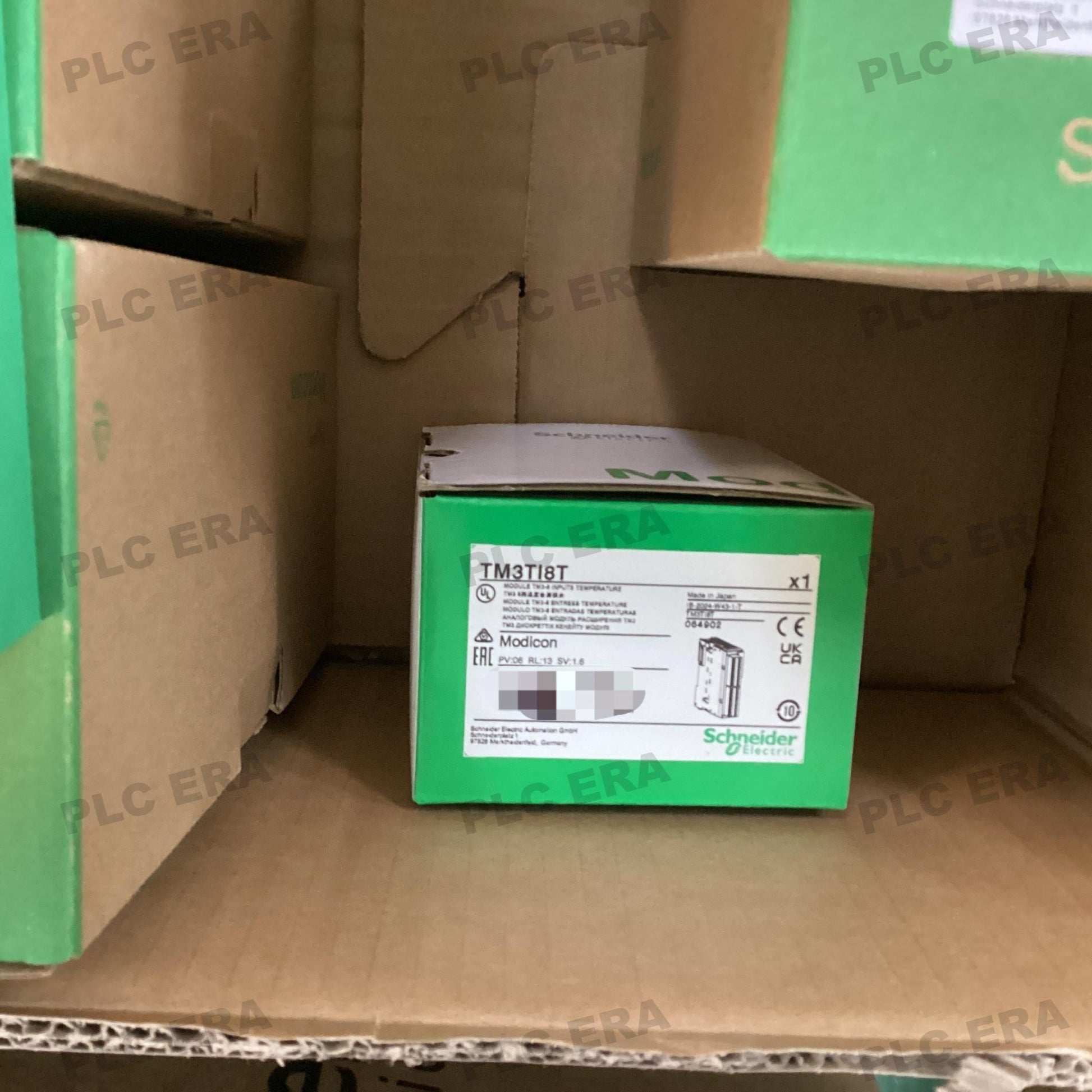 PLC ERA warehouse stocked with Original New Schneider Electric TM3TI8T and industrial automation modules ready for global shipping