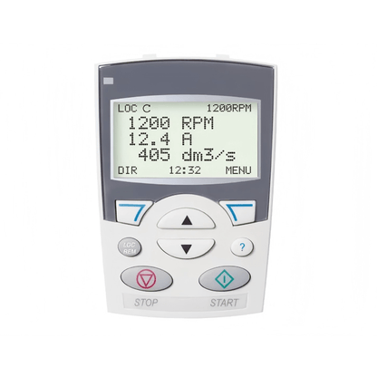Original New ABB ACS-CP-A assistant control panel for ACS310/ACS350/ACS355/ACS550 drives front view
