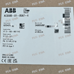 ABB ACS580 - 01 - 05A7 - 4 AC Drive - Original Brand New, Full Warranty - PLC ERA