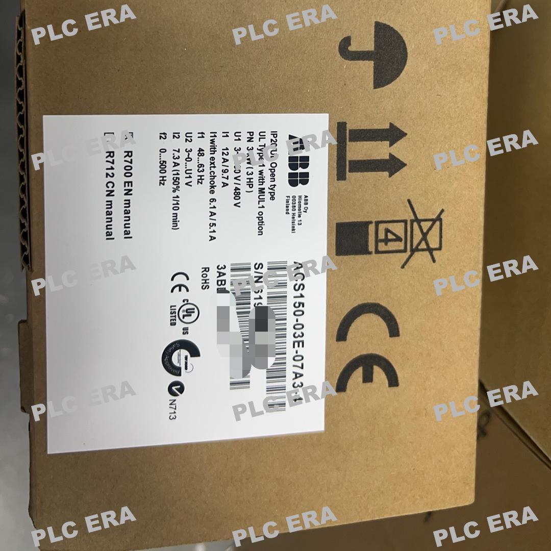 Front view of ABB ACS580-01-07A3-4 drive 3ABD50000038951 showing control panel