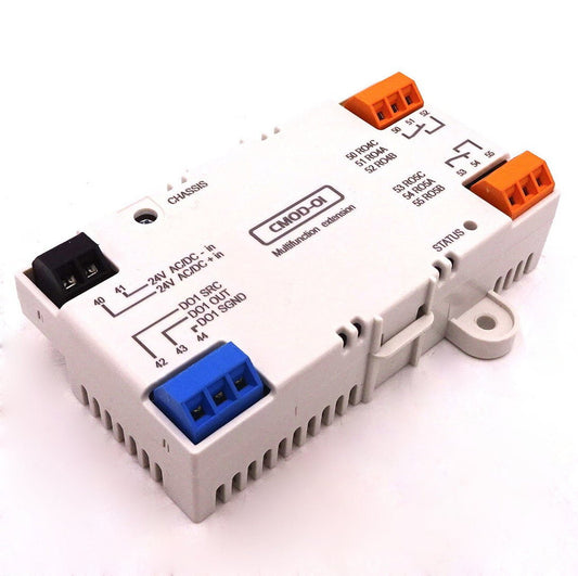 Original New ABB CMOD‑01 I/O extension module 2RO/1DO external 24V front view
