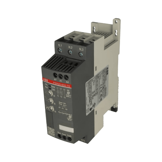Original New ABB PSR25-600-70 softstarter 25A 208-600V AC front view