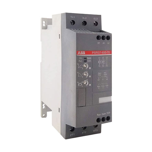 Original New ABB PSR37-600-70 compact soft starter 37A 208-600V IP20 front view