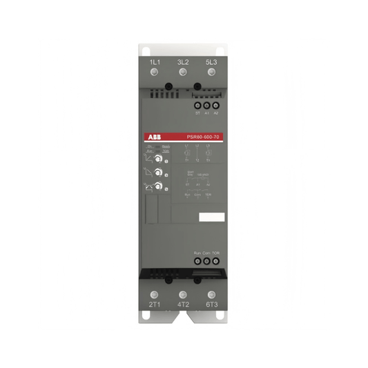 Original New ABB PSR60-600-70 softstarter 60A 208-600V AC front view