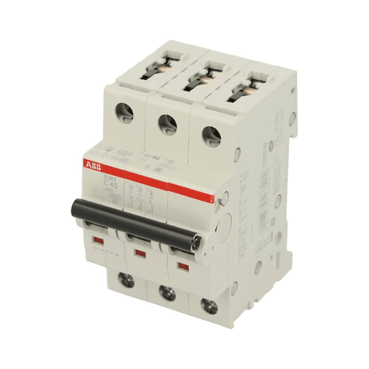 Original New ABB S203-C40 3P 40A C-curve miniature circuit breaker System Pro M Compact S200 front view