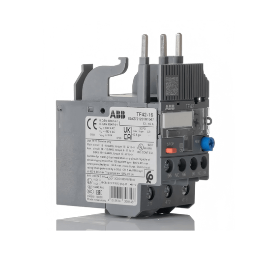 Original New ABB TF42-16 thermal overload relay 13-16A Class 10 3P front view