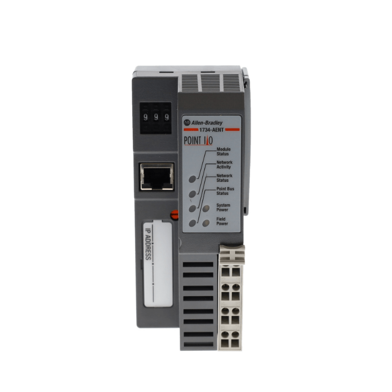 Original New Allen-Bradley 1734-AENT POINT I/O EtherNet/IP adapter single-port front view