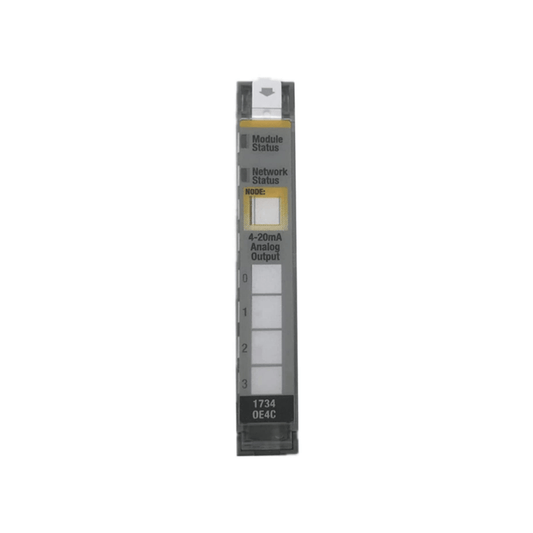 Allen‑Bradley 1734‑OE4C POINT I/O 4‑channel analog current output module with configurable 0‑20mA and 4‑20mA outputs