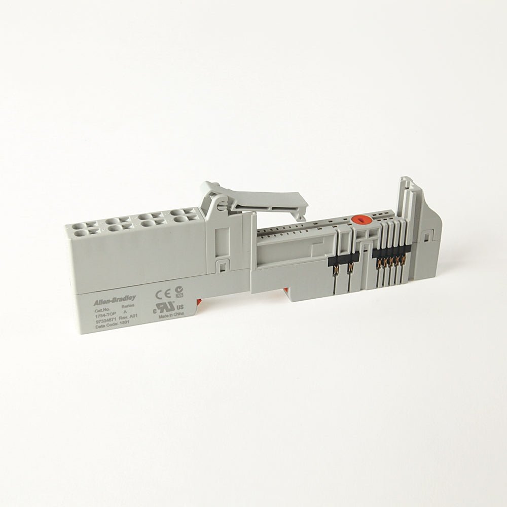 Original New Allen-Bradley 1734-TOPS POINT I/O one-piece spring-clamp terminal base 8-position front view