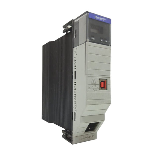 Allen‑Bradley 1756‑EN2T ControlLogix EtherNet/IP communication module with RJ45 and USB ports