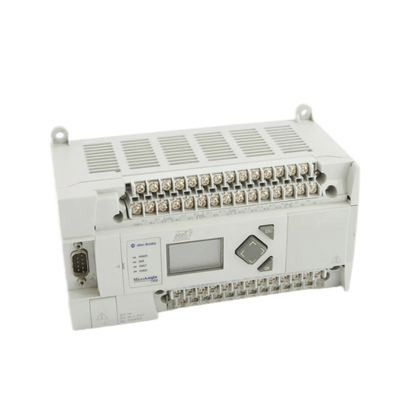 Original New Allen-Bradley 1766-L32BXB MicroLogix 1400 32-point controller with LCD display front view