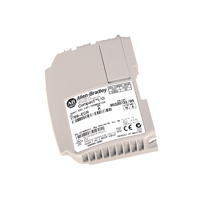 Original New Allen-Bradley 1769-ECR CompactLogix right end cap / terminator module front view