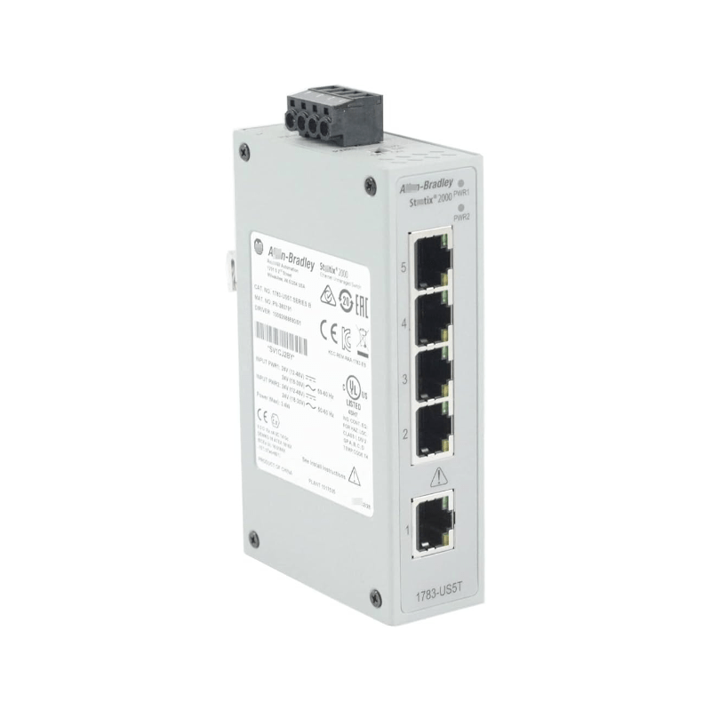 Original New Allen-Bradley 1783-US5T Stratix 2000 5-port unmanaged Ethernet switch front view