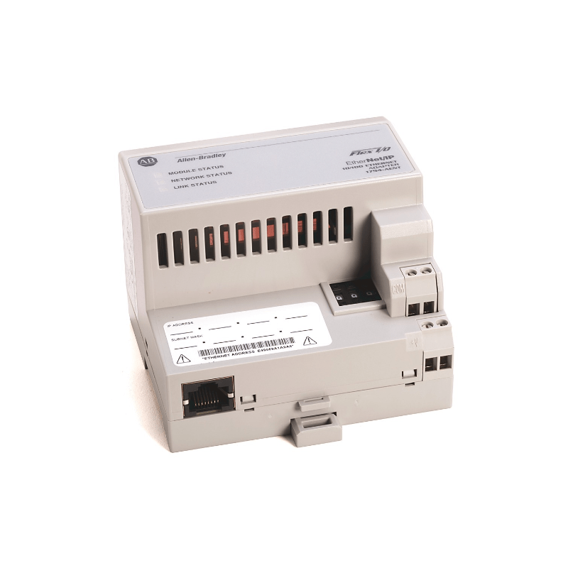 Allen‑Bradley 1794‑AENT Flex I/O single-port EtherNet/IP adapter with RJ45 connector for industrial automation