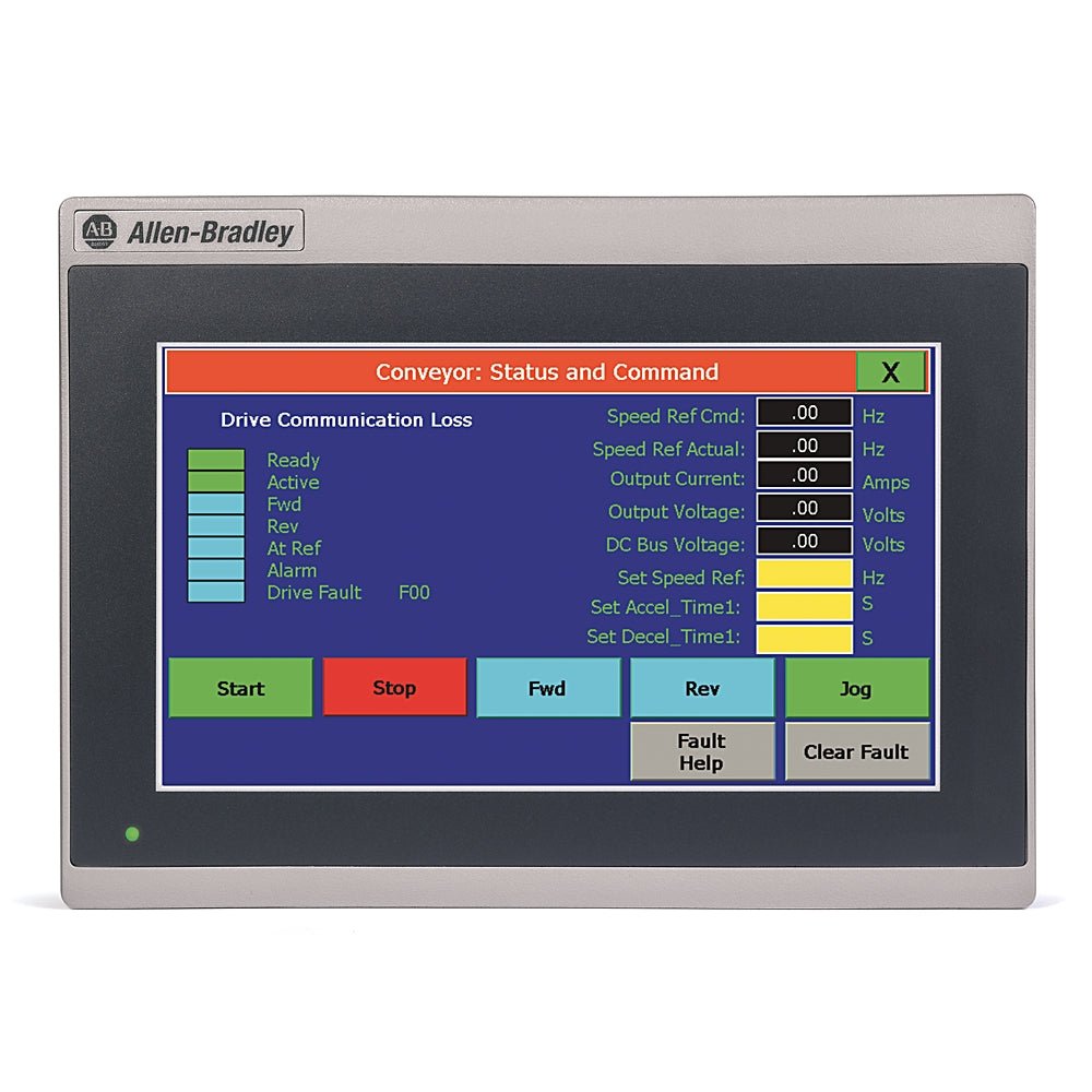 Original New Allen-Bradley 2711R-T7T PanelView 800 7-inch touch HMI terminal front view
