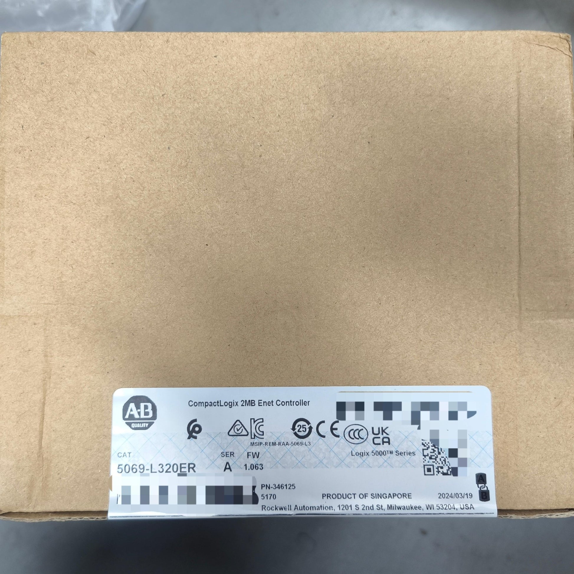 Allen - Bradley 5069 - L320ER CompactLogix 2MB Ethernet Controller - PLC ERA