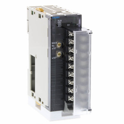 Omron CJ1W-DA08V CJ series analog output unit 8 channels voltage output screw terminal block front view