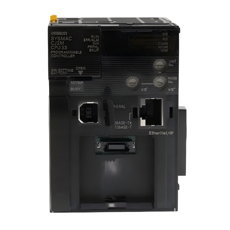 Omron CJ2M-CPU33 SYSMAC CJ series programmable logic controller front view