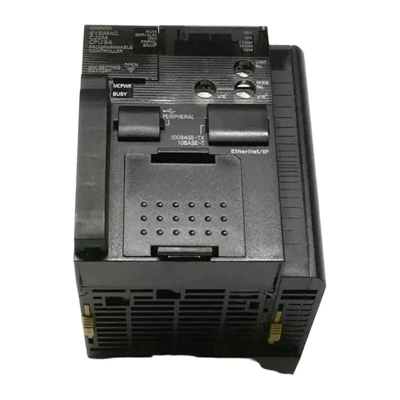 Omron CJ2M-CPU34 SYSMAC CJ series programmable logic controller front view