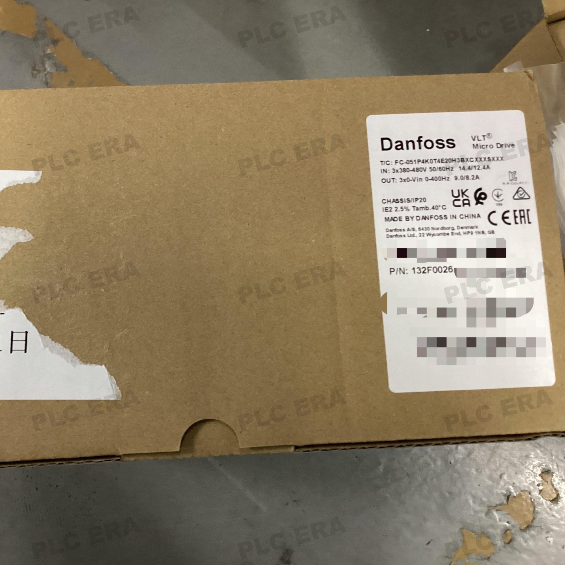 Danfoss 132F0026 FC - 051P4K0T4E20H3BXCXXXSXXX Micro Drive - PLC ERA