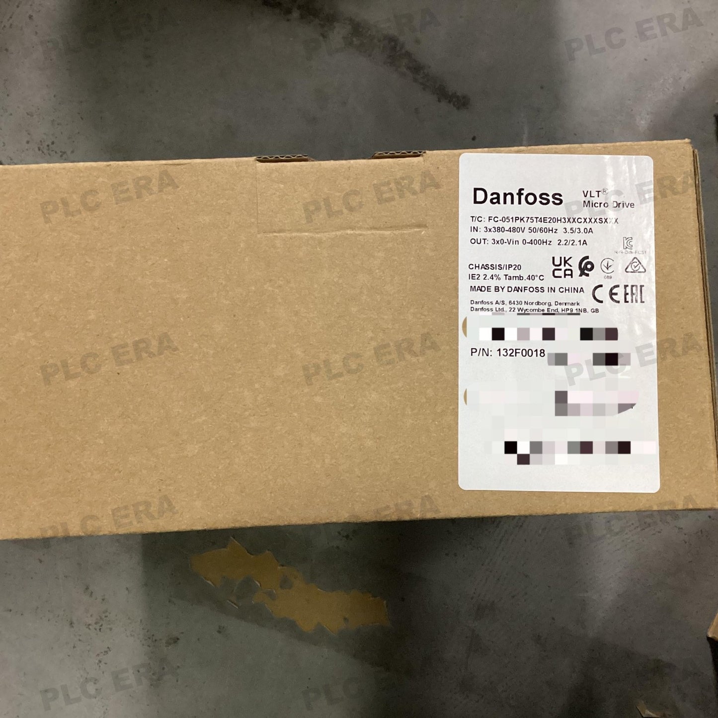 Danfoss FC - 051PK75T4E20H3XXCXXXSXXX 132F0018 VLT Micro Drive 0.75 kW - PLC ERA