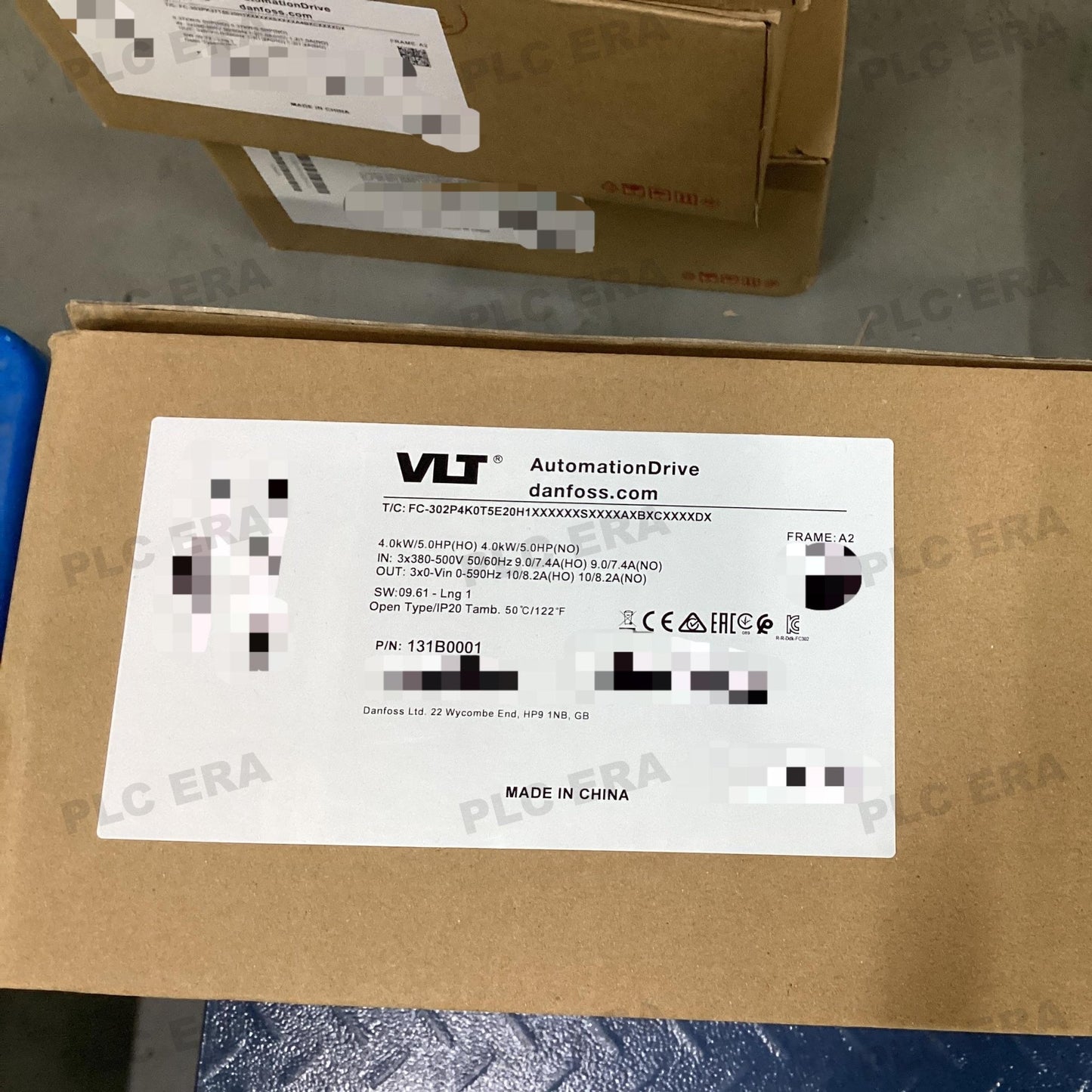 Danfoss FC - 302P4K0T5E20H1XXXXXXSXXXXAXBXCXXXXDX VLT® FC - 302 4 kW 131B0001 - PLC ERA