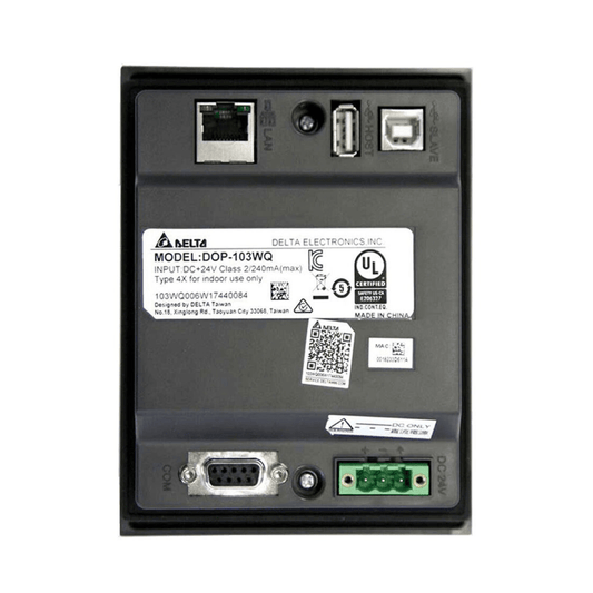 Original New Delta DOP-103WQ 4.3-inch Advanced HMI touchscreen with Ethernet front view