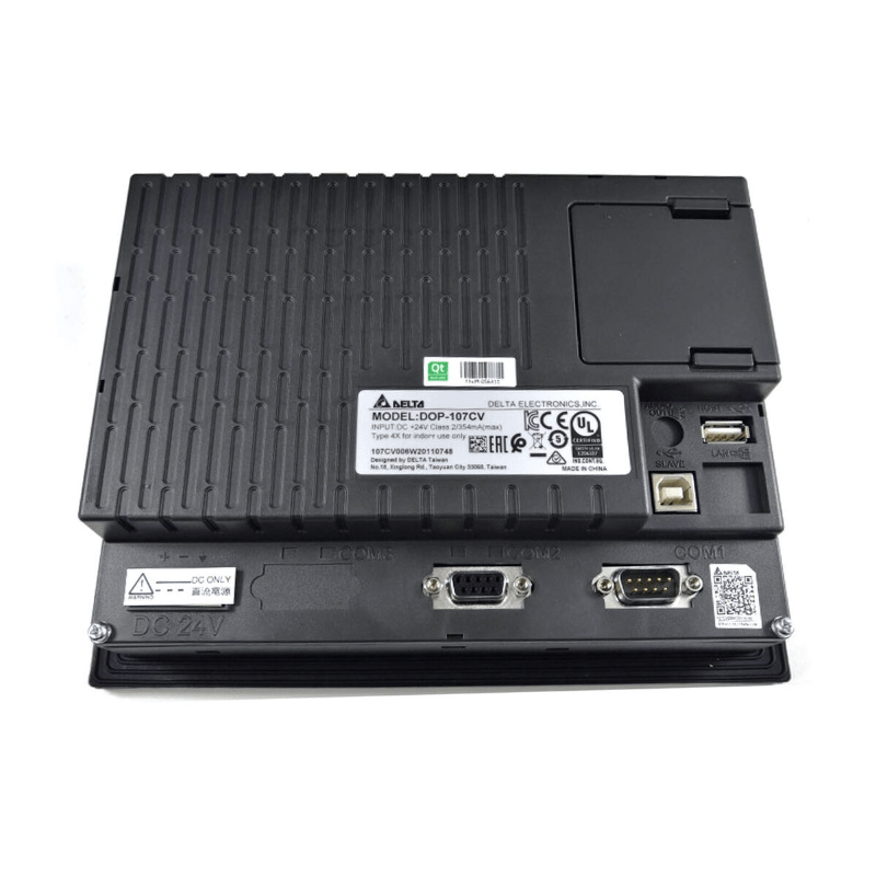 Original New Delta DOP-107CV 7-inch Standard HMI touchscreen front view