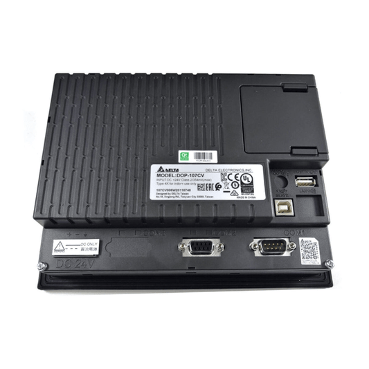 Original New Delta DOP-107CV 7-inch Standard HMI touchscreen front view