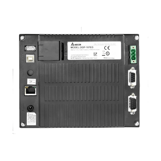 Original New Delta DOP-107EG 7-inch Standard HMI touchscreen with Ethernet front view