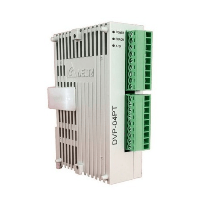 Original New Delta DVP04PT-S DVP-S series 4-channel RTD temperature sensor module front view
