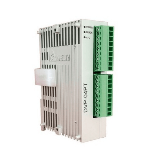 Original New Delta DVP04PT-S DVP-S series 4-channel RTD temperature sensor module front view