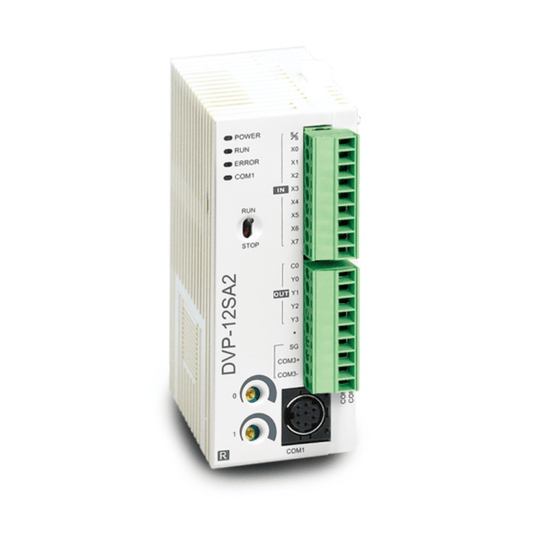 Original New Delta DVP12SA211R DVP-SA2 series advanced slim PLC 8DI/4DO relay front view